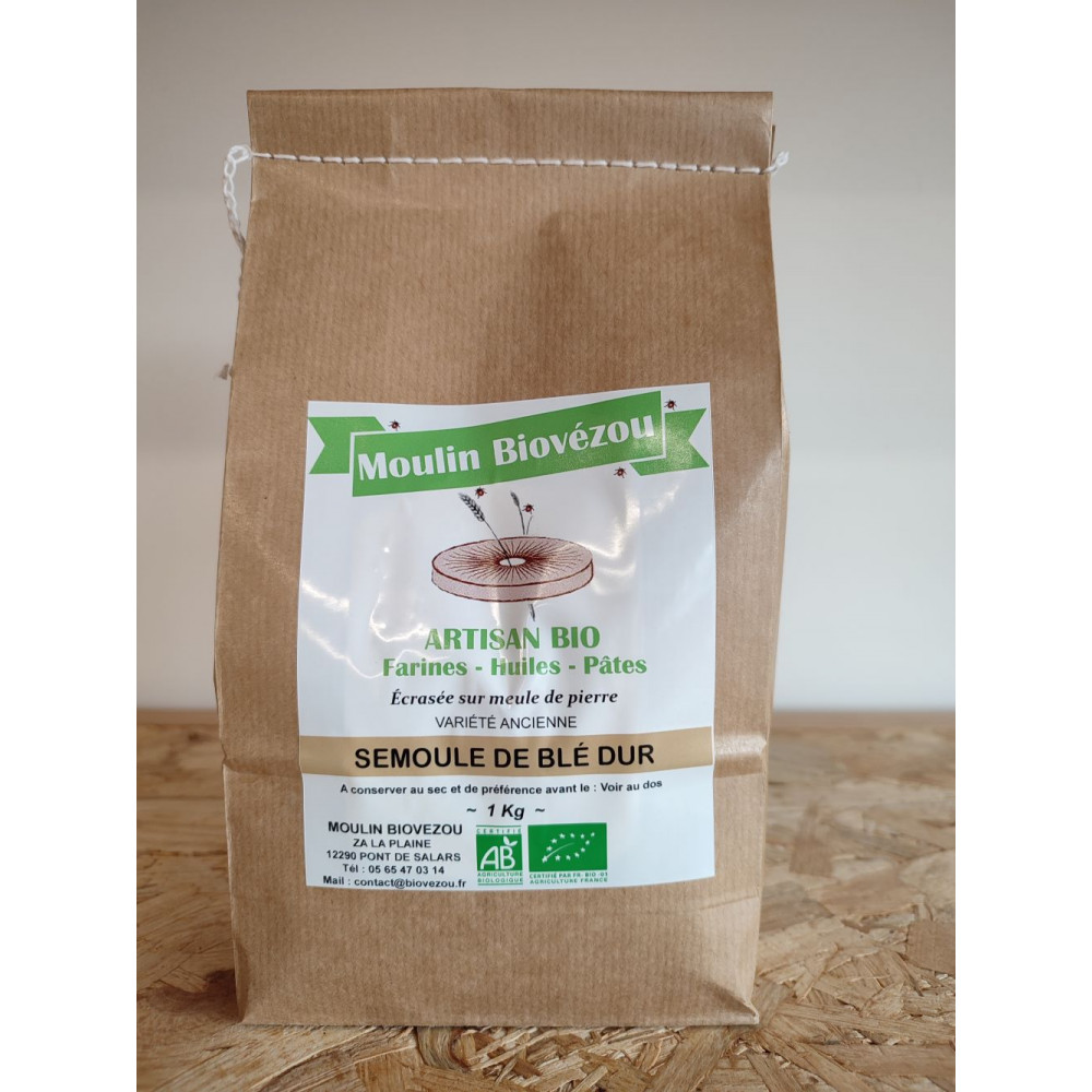 Semoule de blé dur Bio 1Kg